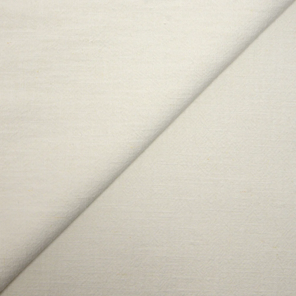 100% Lin lavé blanc cassé