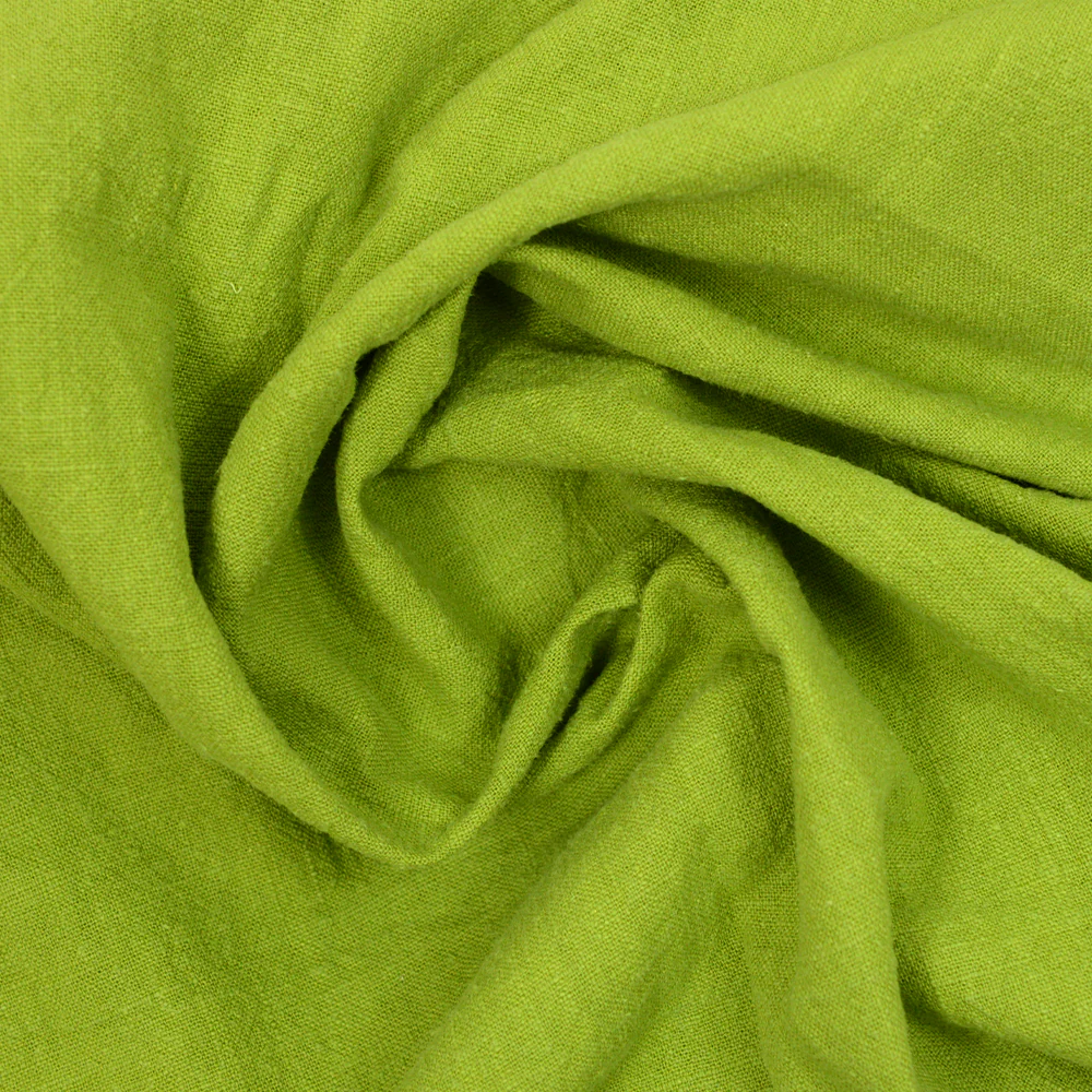 100% Lin lavé vert pomme - Image 2