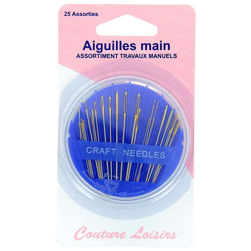 Aiguilles travaux manuels assorties (x25)