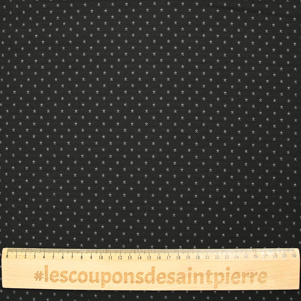 Bengaline polyviscose étoiles noir - Image 3