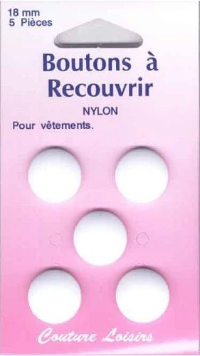 Boutons nylon n°18 à recouvrir X5