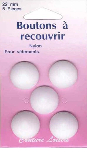 Boutons nylon n°22 à recouvrir X5