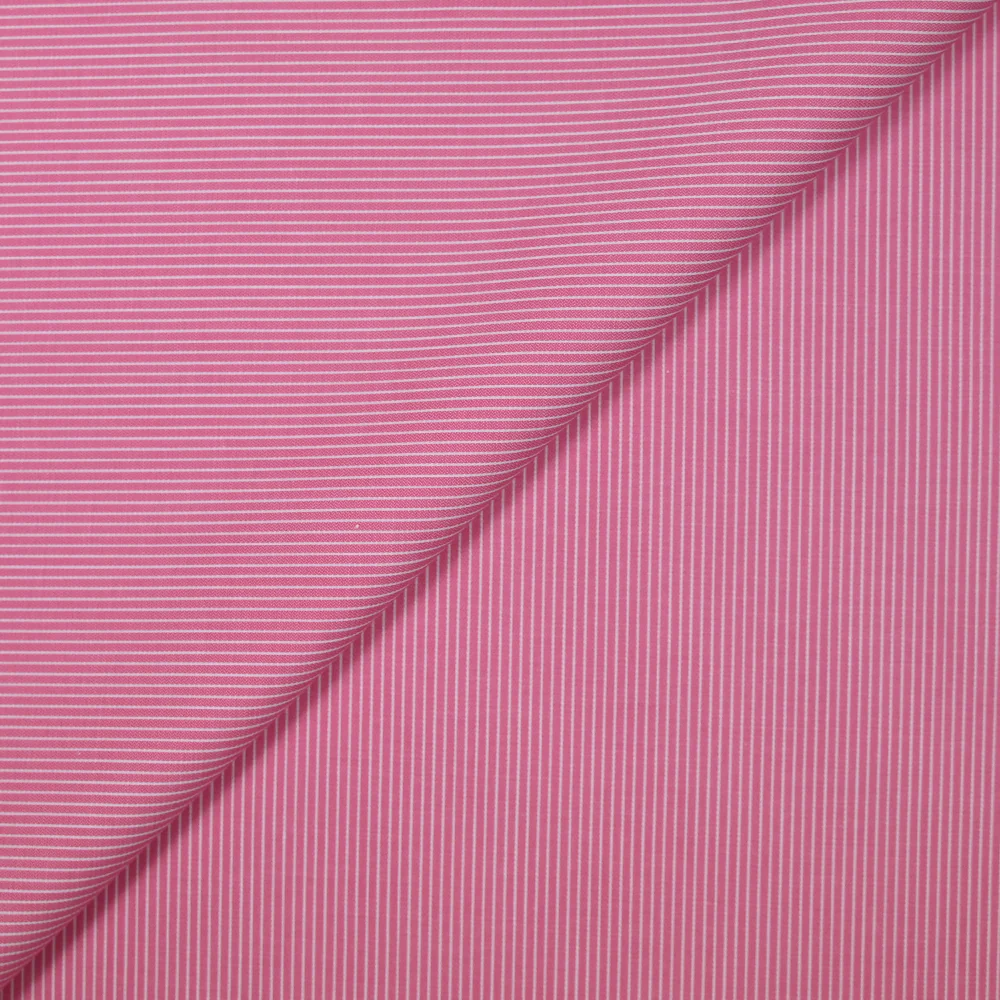 Coton chemise rayé rose et blanc - Image 3