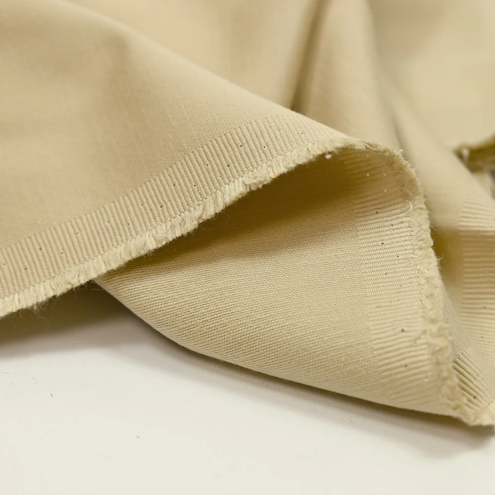 Coton gratté uni beige - Image 3