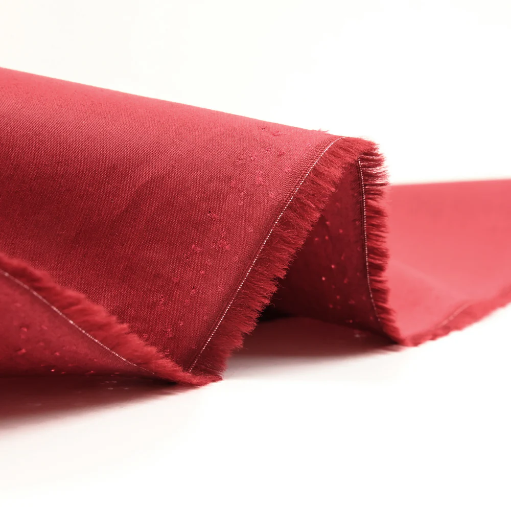 Coton imperméable fin rouge foncé - Image 5