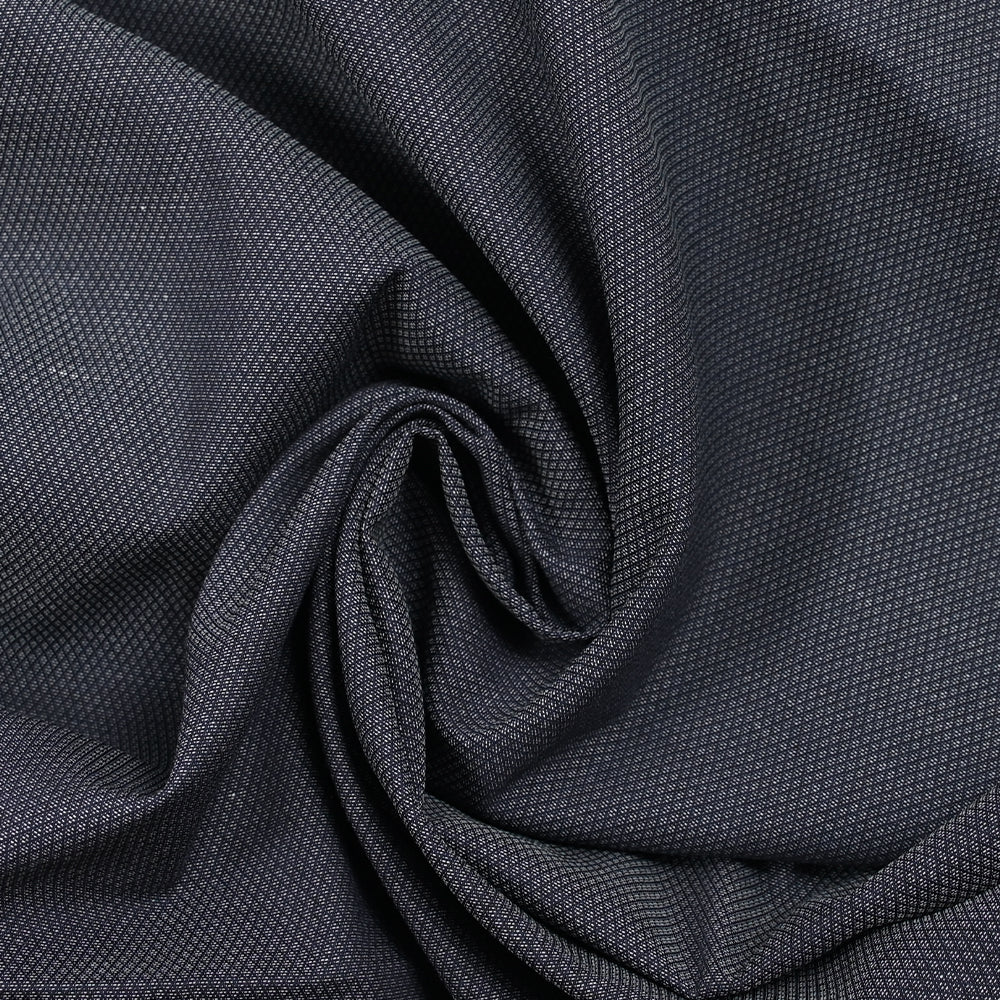 Coton tissé teint fantaisie losange bleu nuit - Image 2
