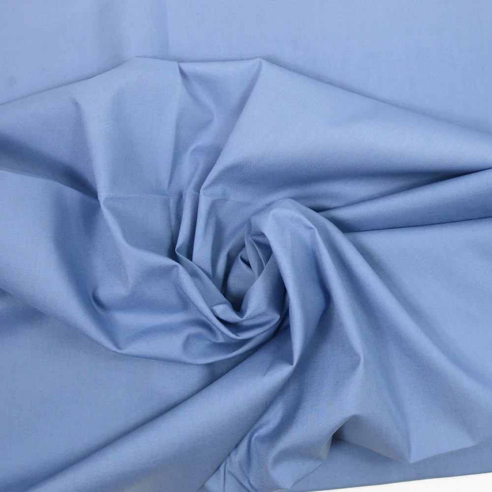 Coton uni bleu charrette - Image 2