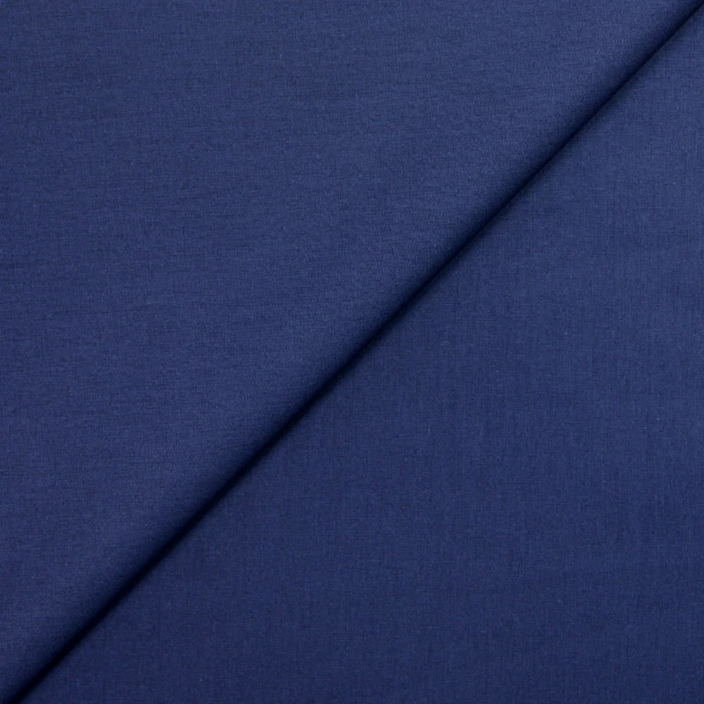 Coton uni bleu foncé