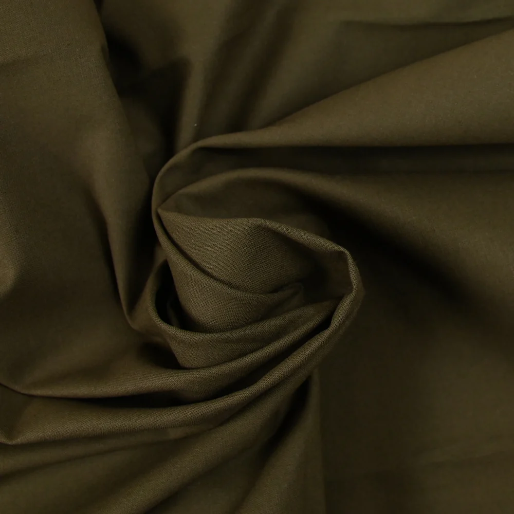 Coton uni vert militaire - Image 2