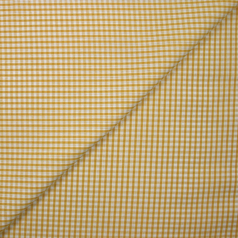 Coton Vichy 3mm moutarde