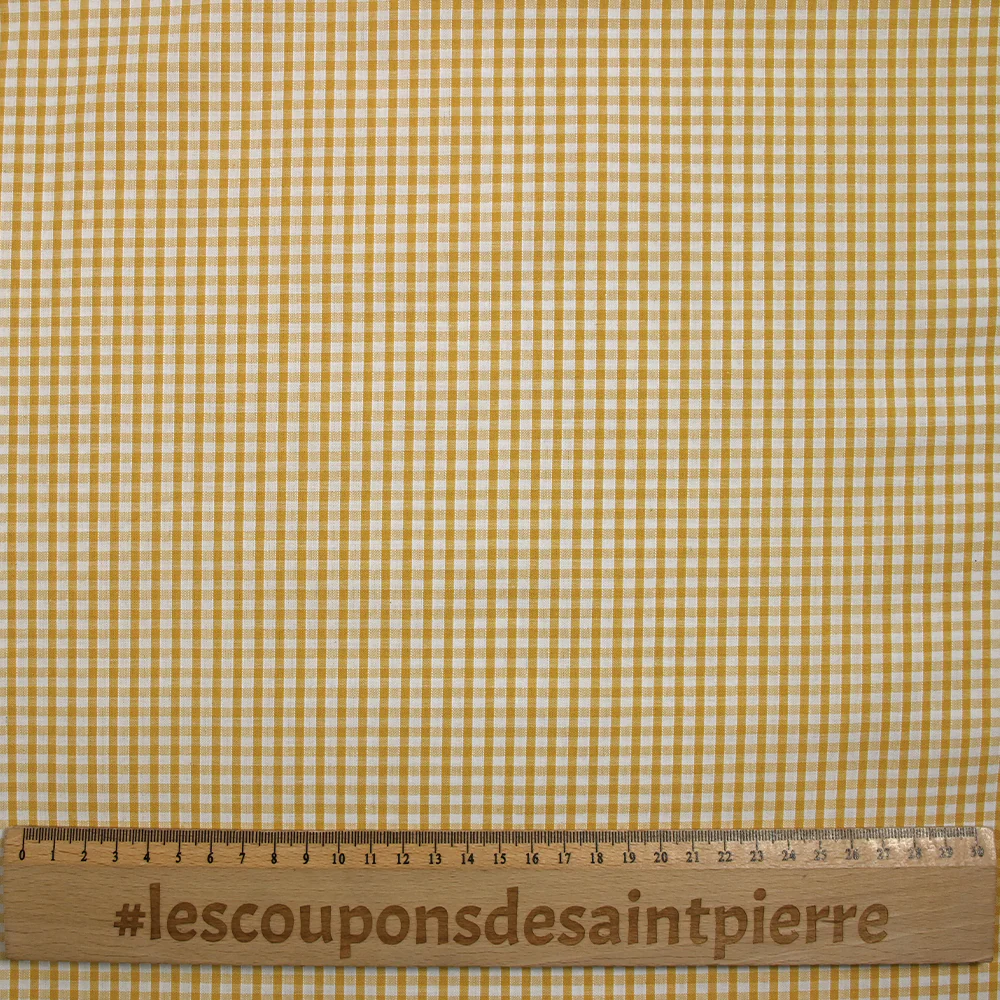 Coton Vichy 3mm moutarde - Image 3