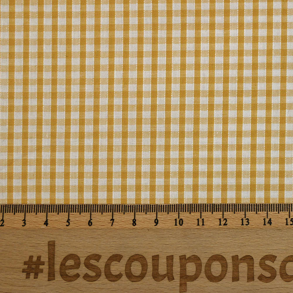 Coton Vichy 3mm moutarde - Image 5