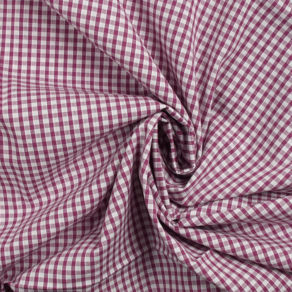 Coton Vichy 3mm prune - Image 2