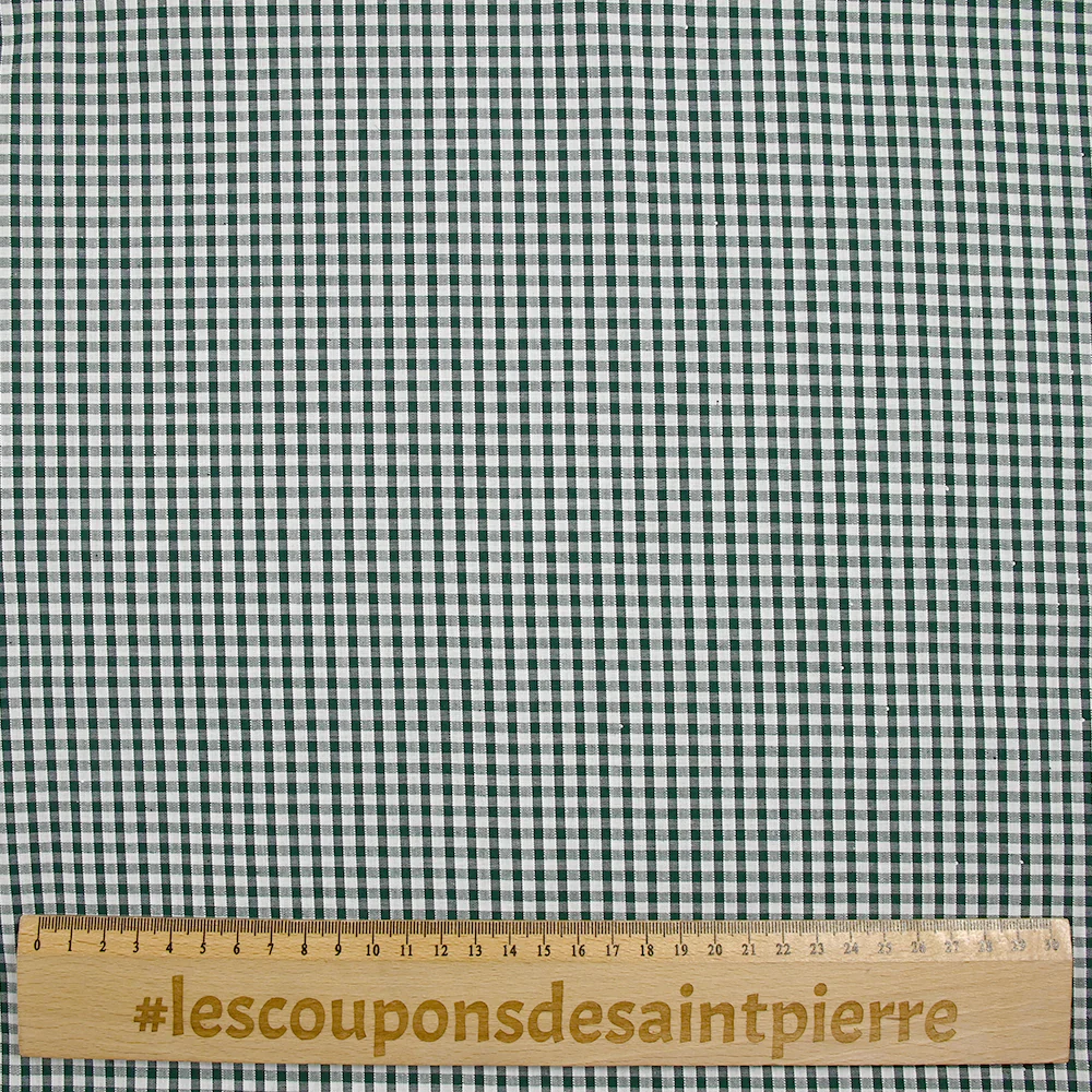 Coton Vichy 3mm vert foncé - Image 3