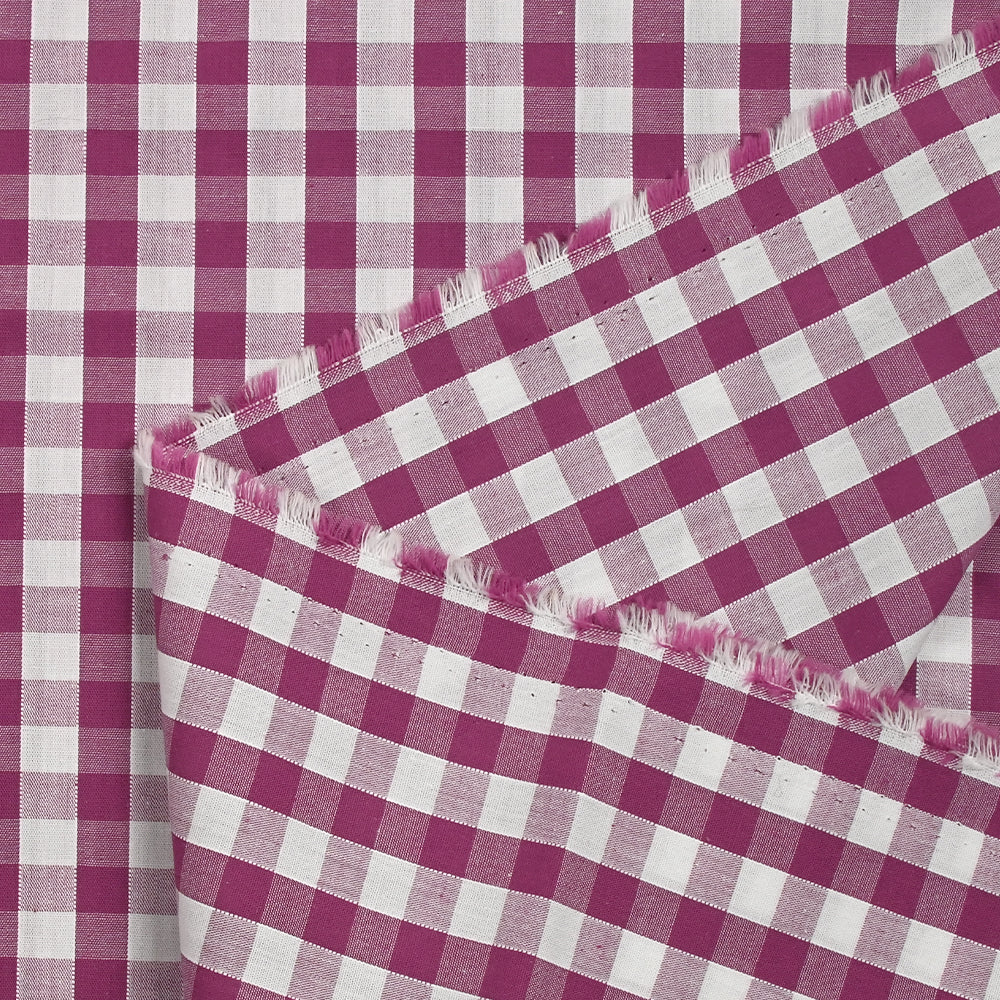 Coton Vichy 9mm prune - Image 5