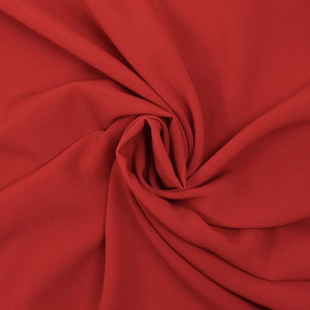 Crêpe de chine Agathe rouge - Image 2