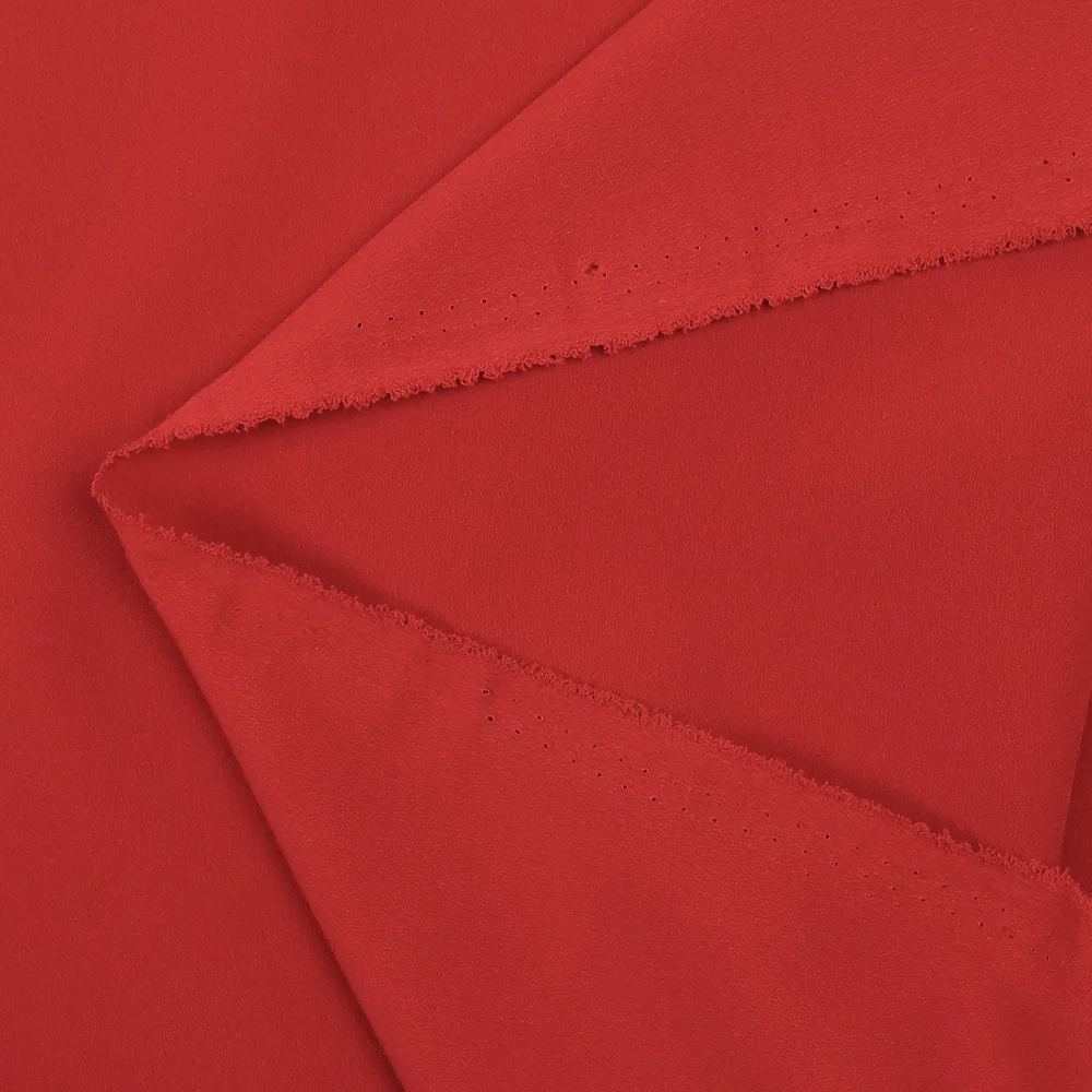 Crêpe de chine Agathe rouge - Image 3