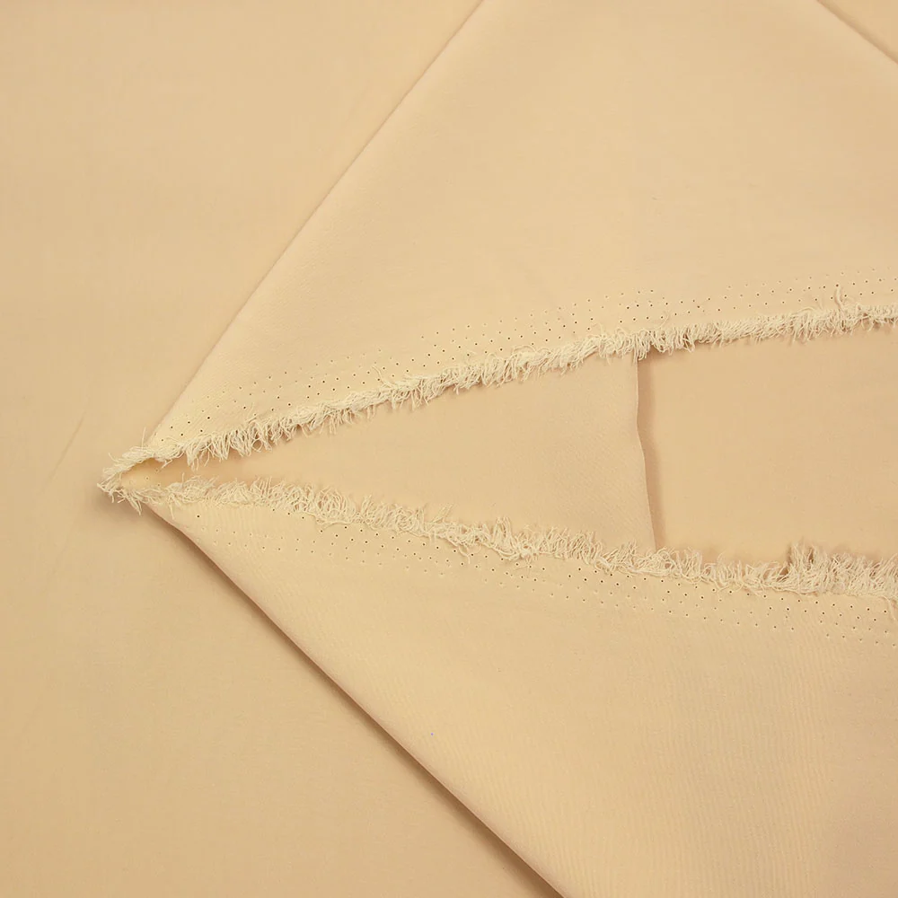 Crêpe de polyester beige - Image 3