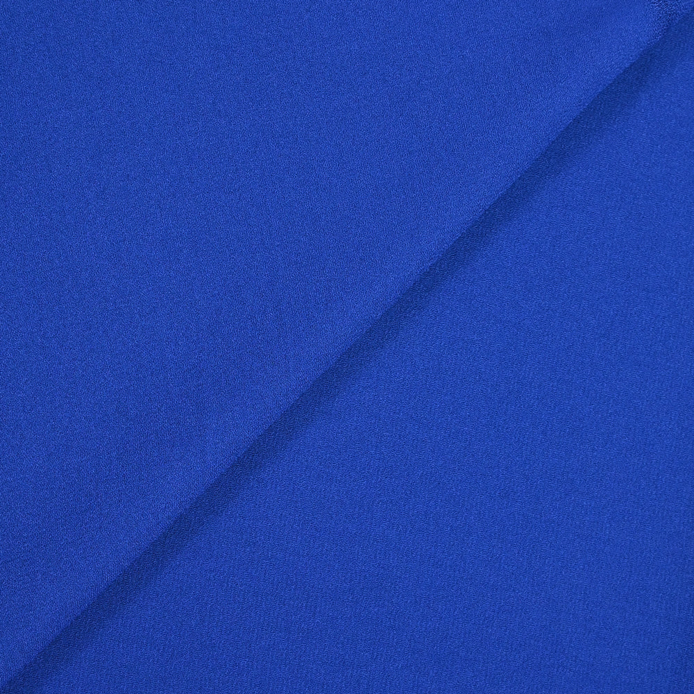 Crêpe de polyester bleu