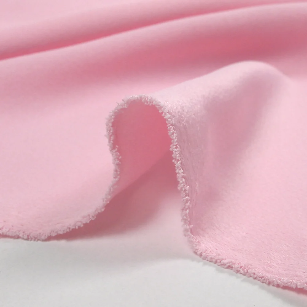 Crêpe envers satin lourd rose bébé - Image 5