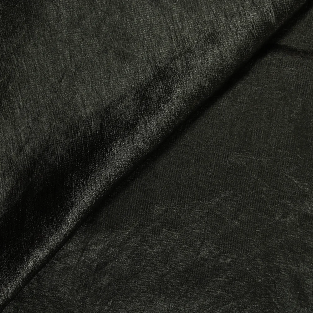 Crêpe irisé polyester noir