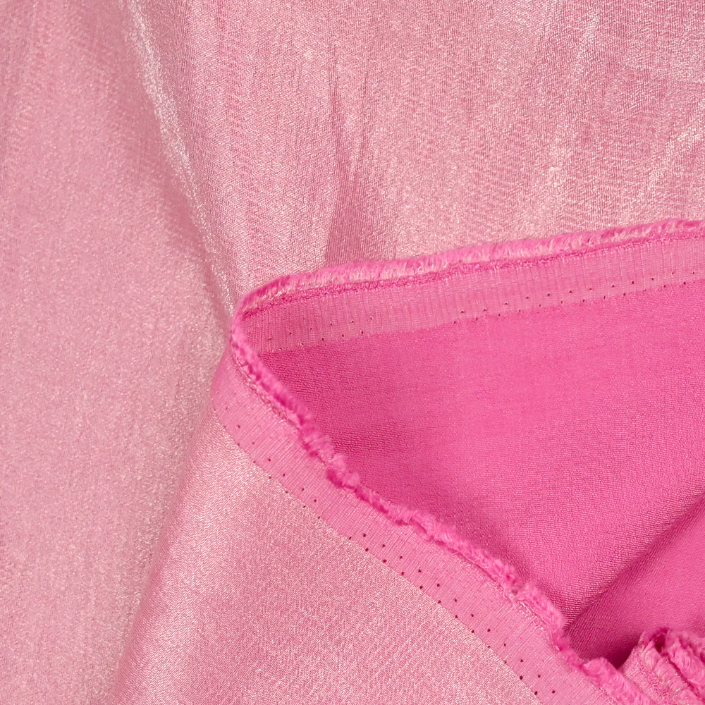 Crêpe irisé polyester rose - Image 4
