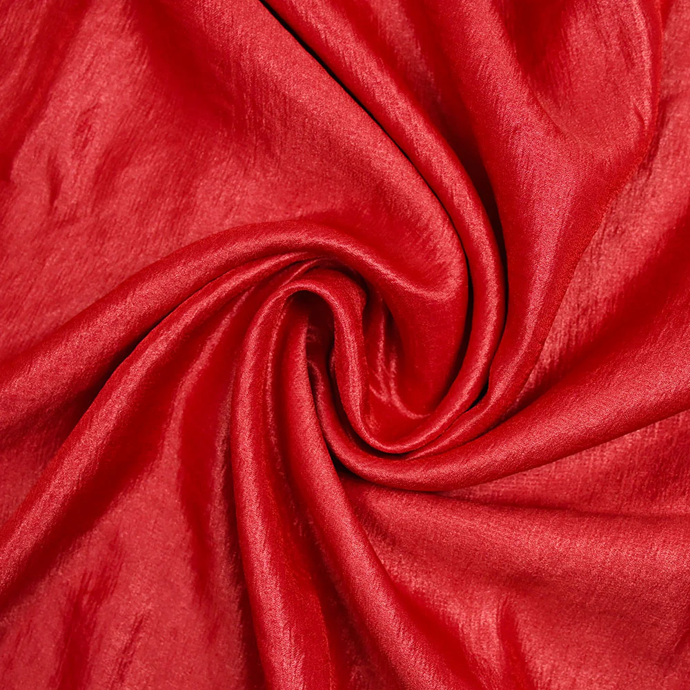 Crêpe irisé polyester rouge - Image 2