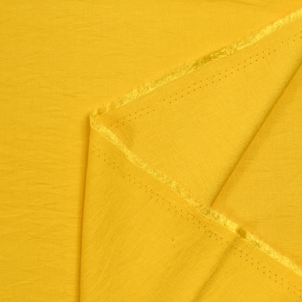 Crêpe polyviscose Lily jaune soleil - Image 4