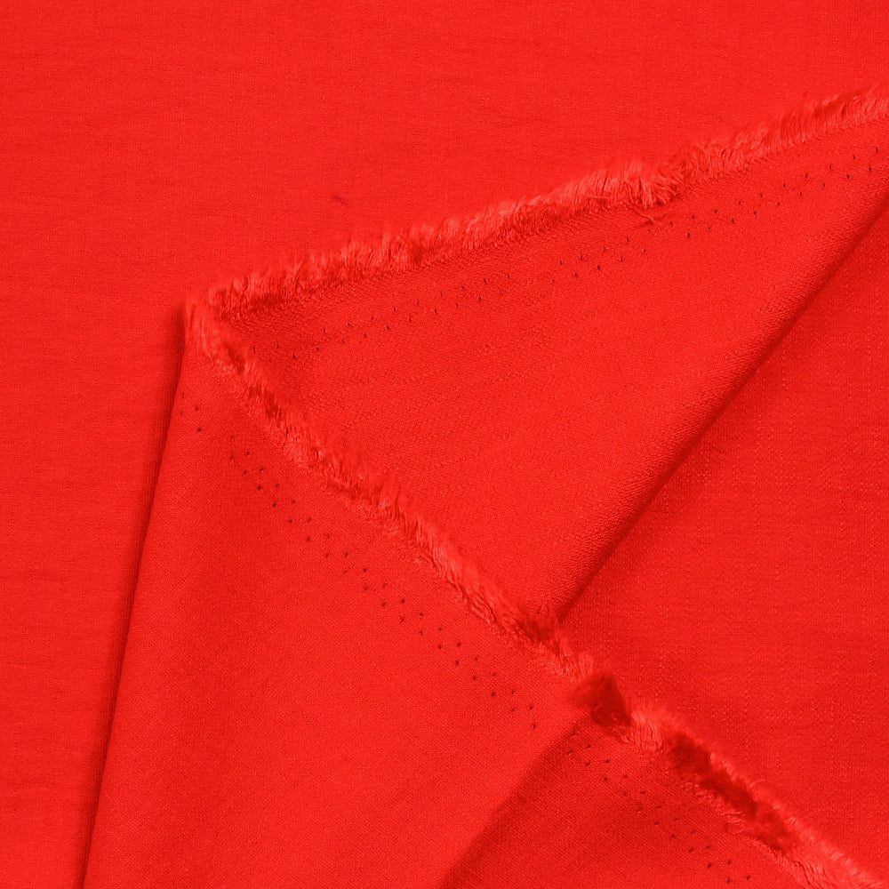 Crêpe polyviscose Lily rouge vif - Image 4