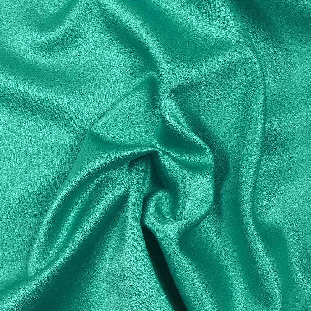 Crêpe satin effet lavé turquoise - Image 3