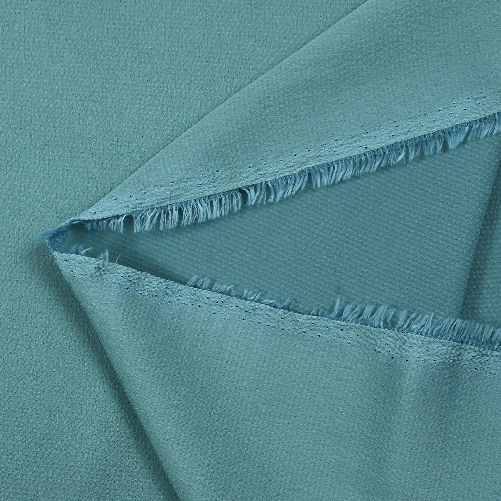 Crêpe satin polyester Bubble bleu canard - Image 4