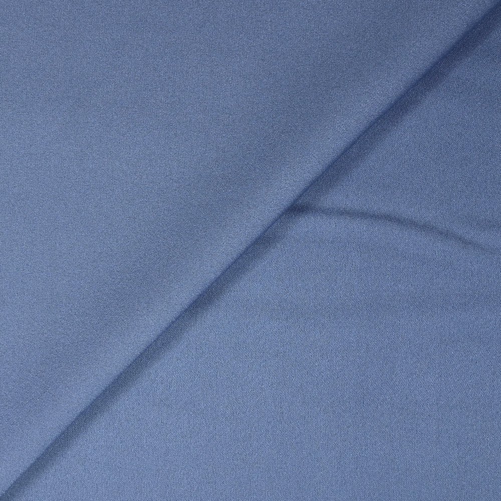 Crêpe satiné de polyester Florencia bleu barbeau