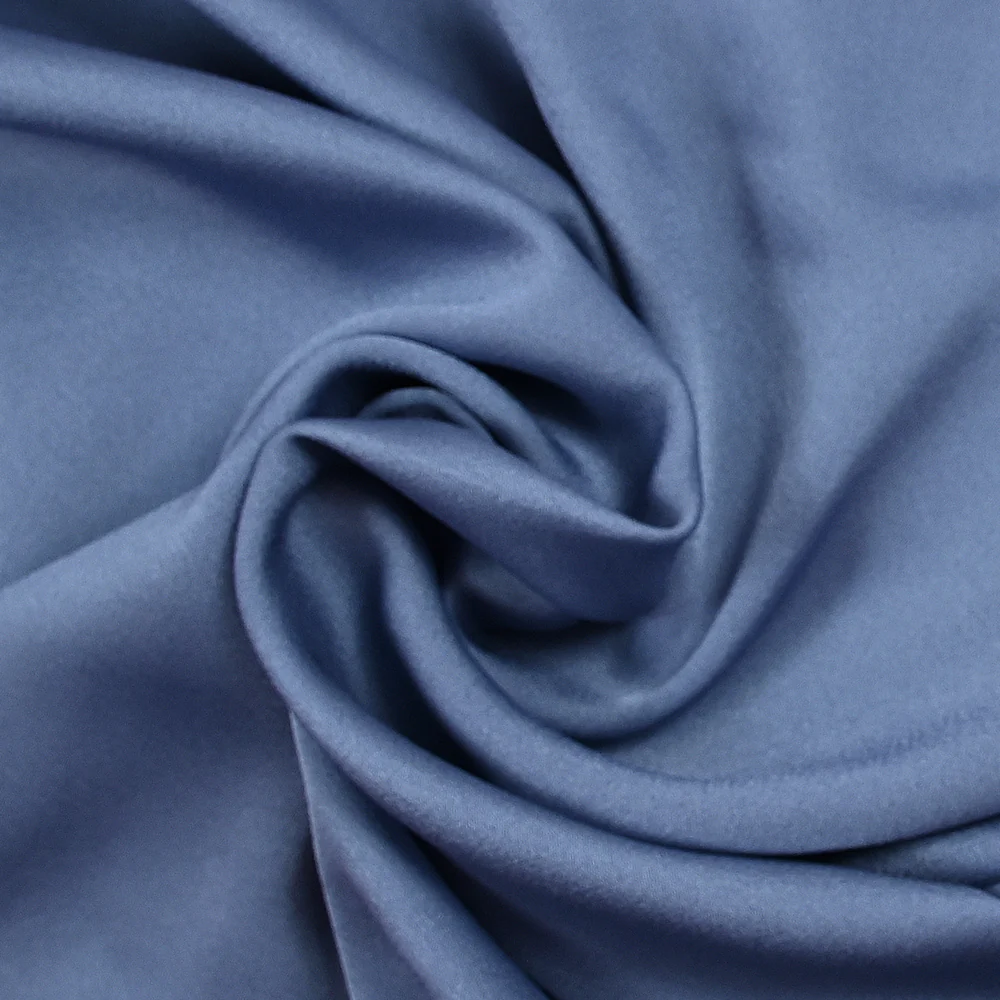 Crêpe satiné de polyester Florencia bleu barbeau - Image 2