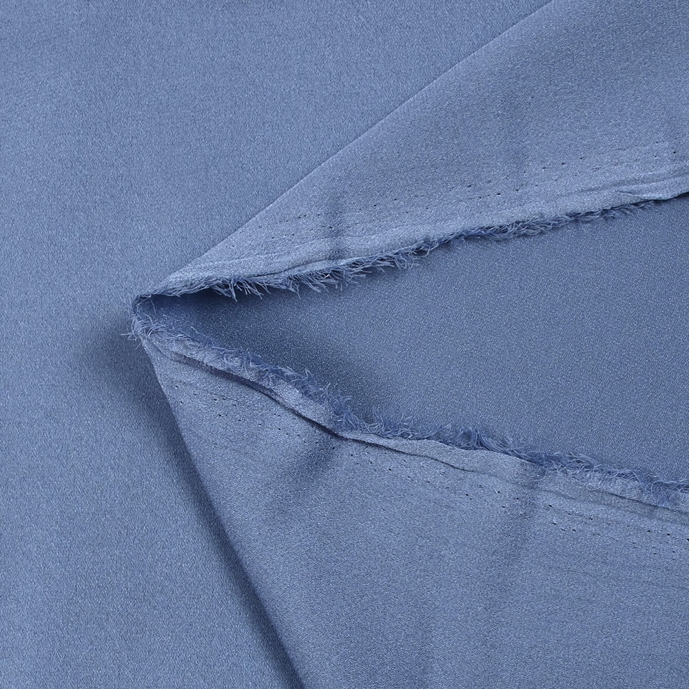 Crêpe satiné de polyester Florencia bleu barbeau - Image 3