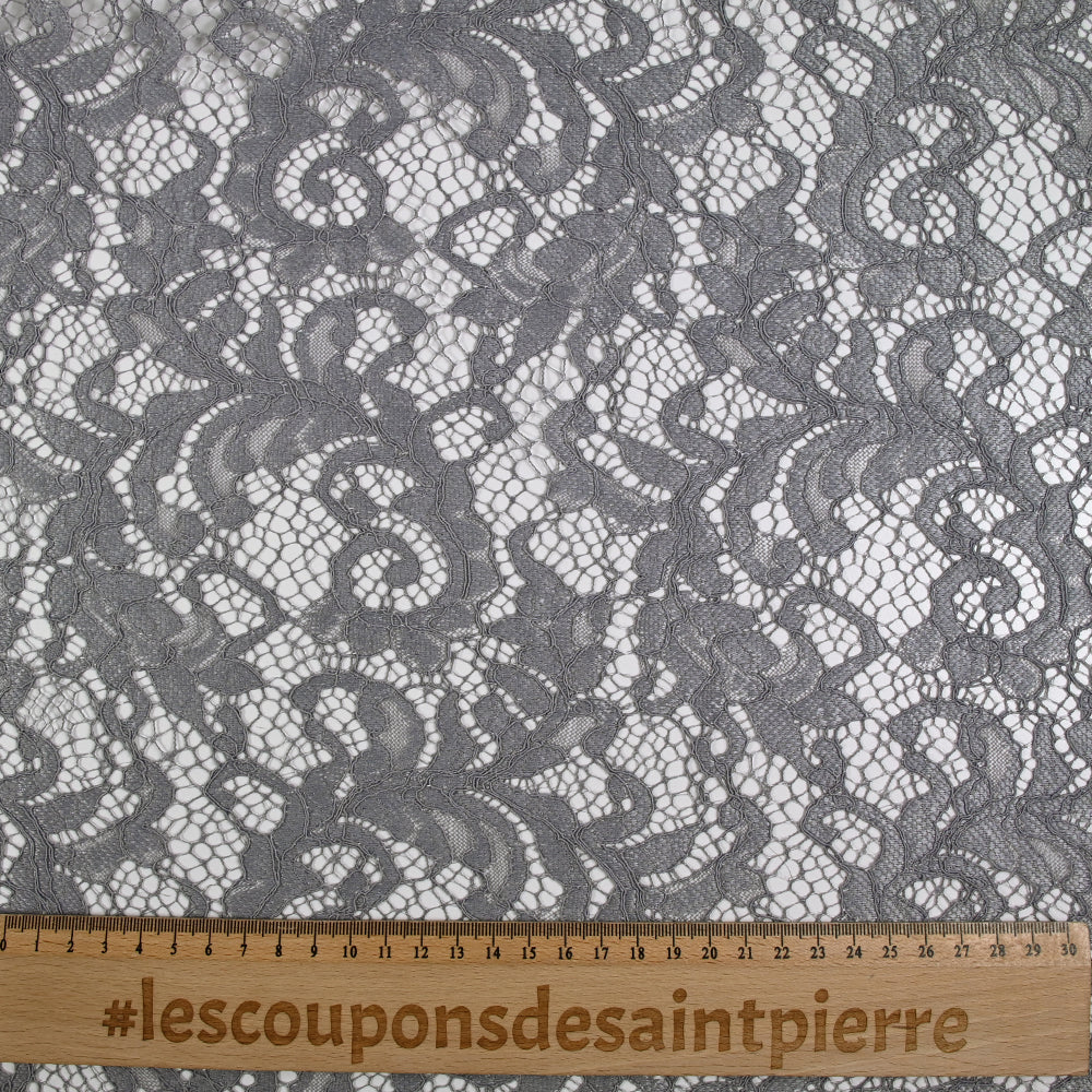 Dentelle festonnée Judith gris argent - Image 3