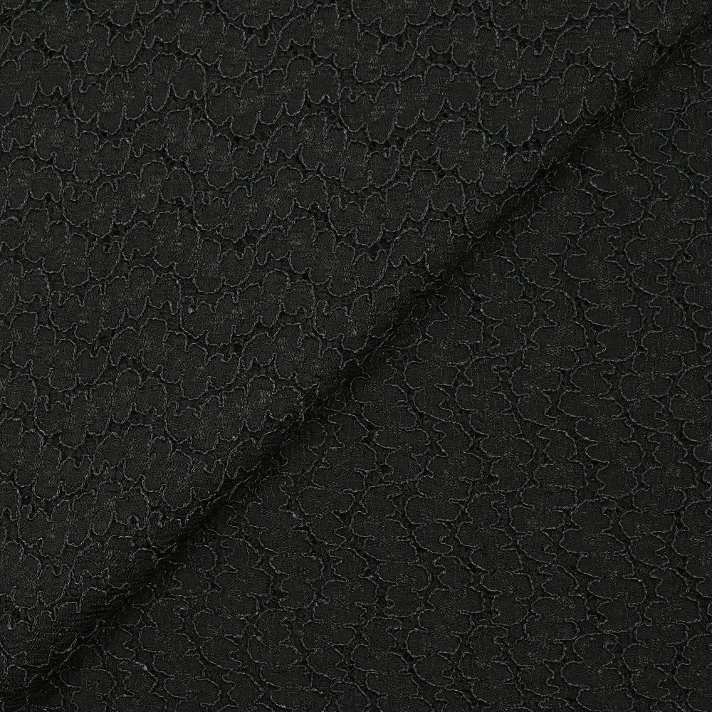 Dentelle polyester nuage noir - Image 5