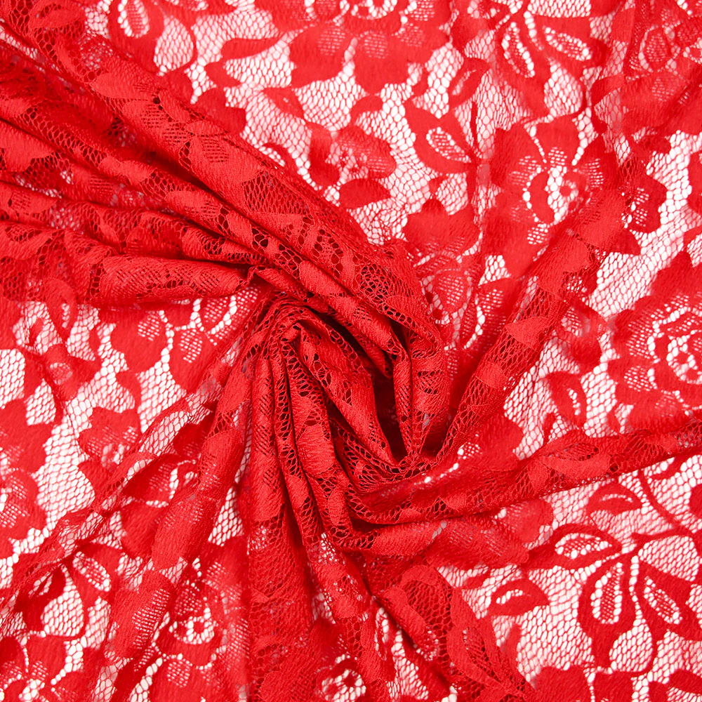 Dentelle polyester Tania rouge - Image 2