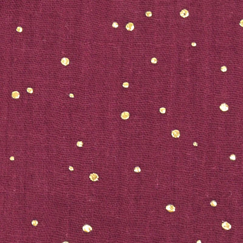 Double gaze lie de vin confettis doré - Image 3