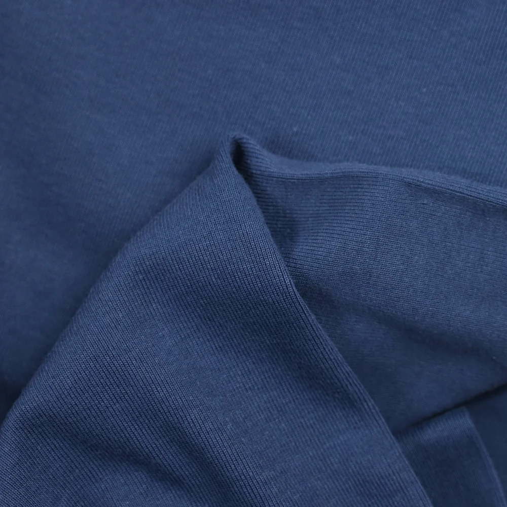 Jersey bord-côte tubulaire lourd bleu minéral - Image 3