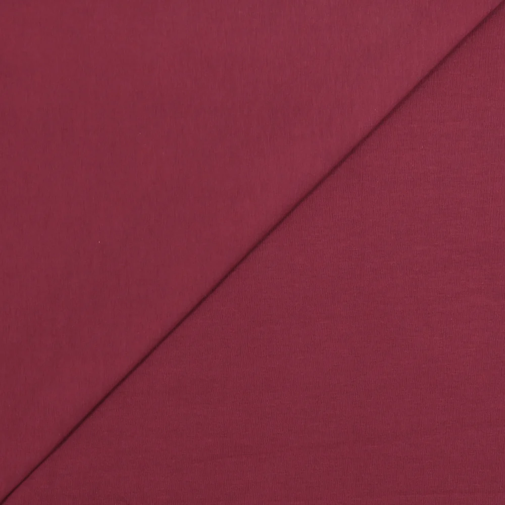 Jersey coton Bio lie de vin