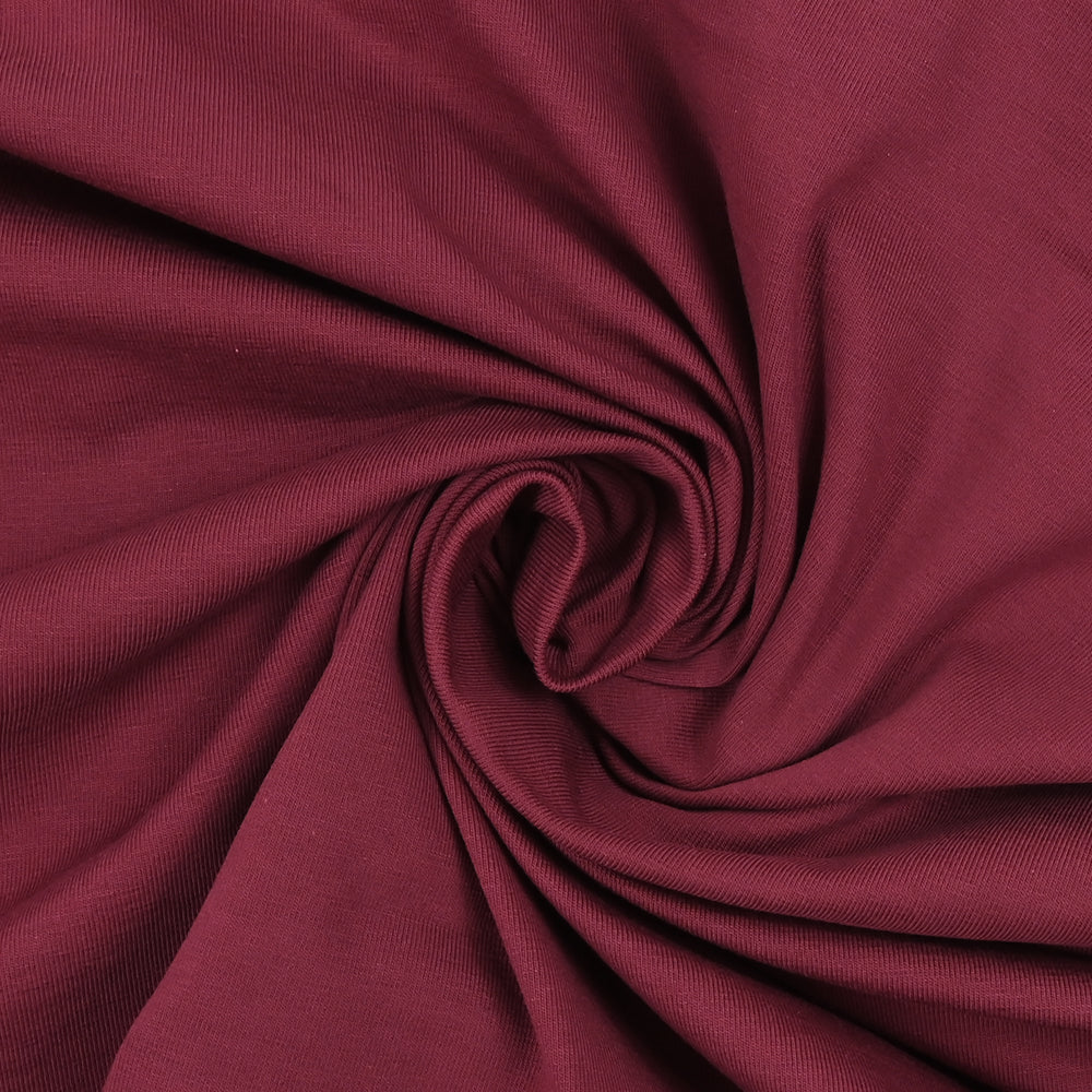 Jersey coton Bio lie de vin - Image 2