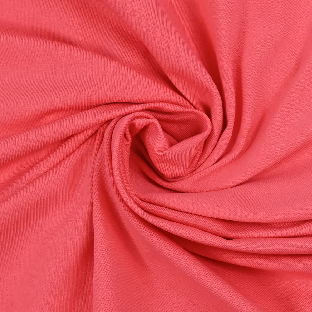 Jersey coton Bio rose corail - Image 2