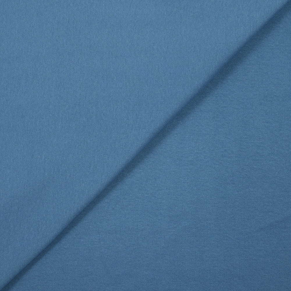 Jersey de coton bleu turquin