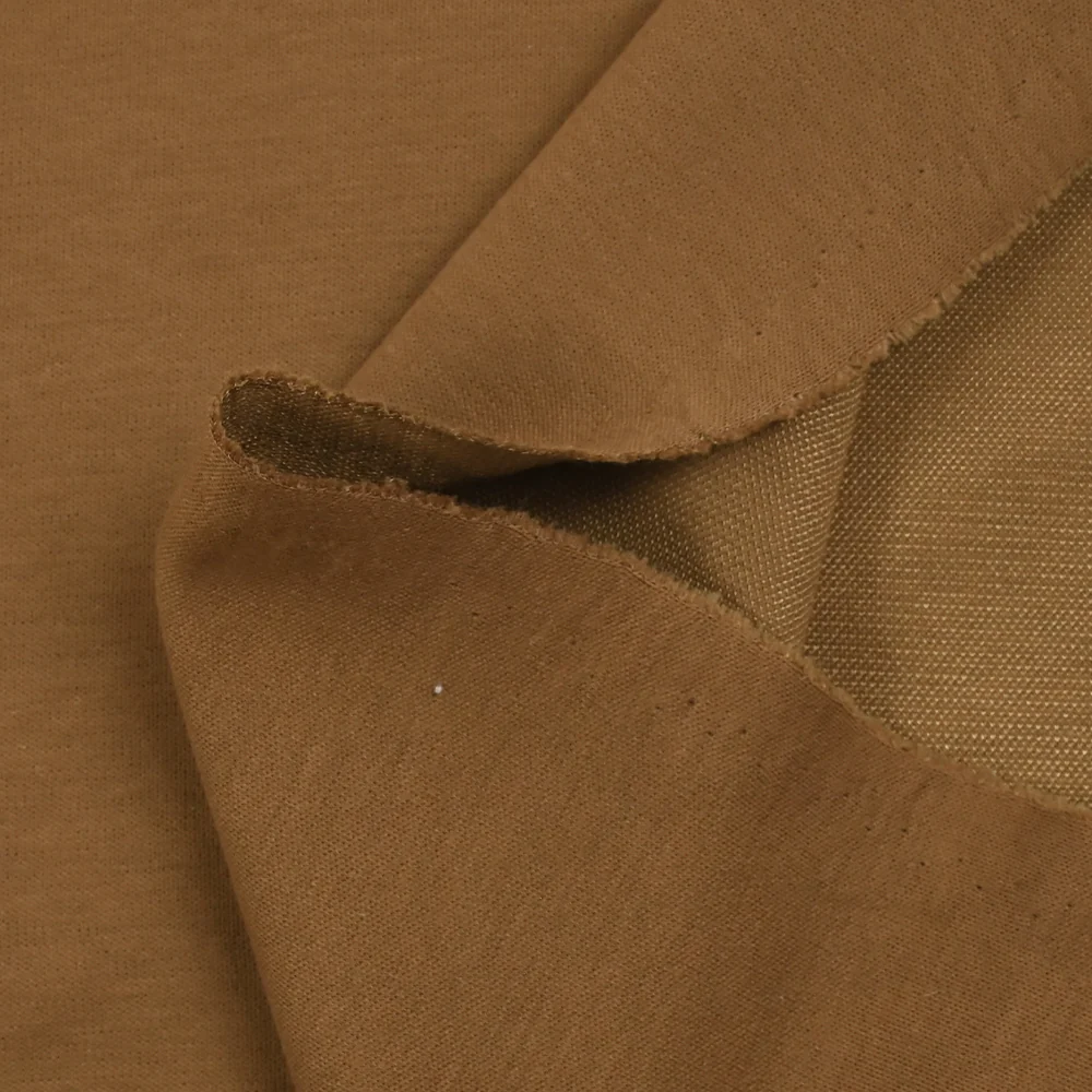 Jersey de coton envers satiné marron - Image 6