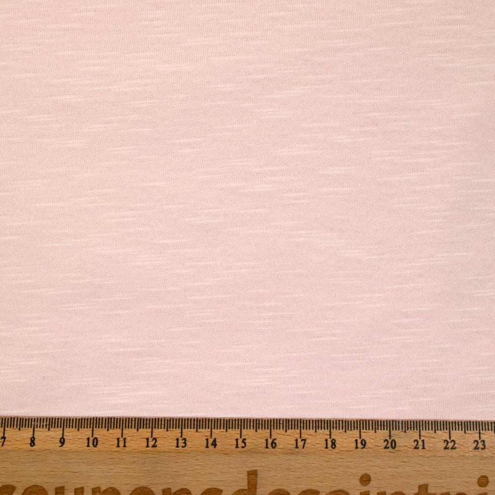 Jersey de coton flammé lait fraise - Image 4