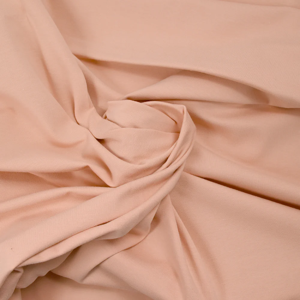 Jersey de coton rose pêche - Image 2