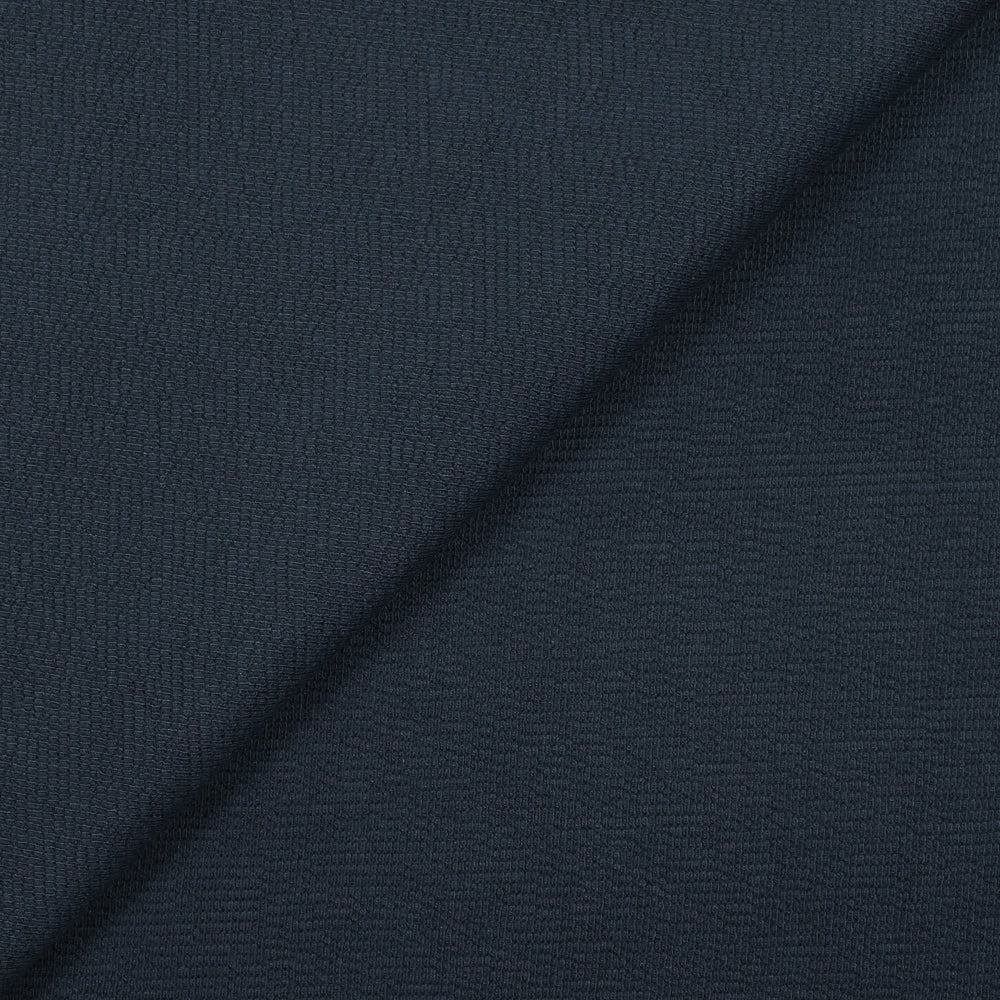 Jersey de coton texturé bleu marine