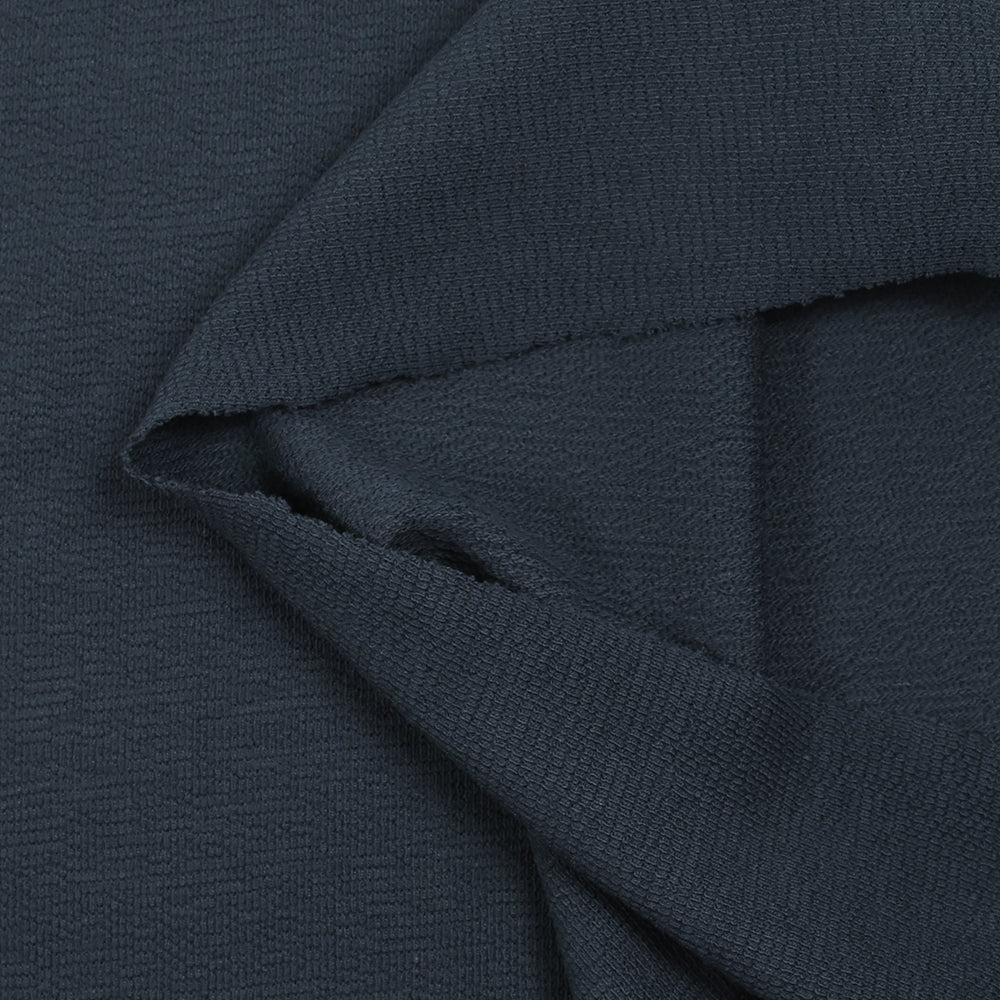 Jersey de coton texturé bleu marine - Image 3