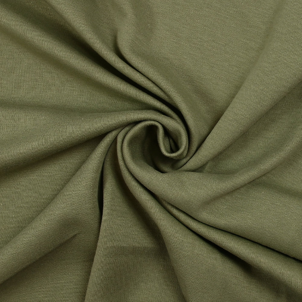 Jersey de coton vert olive - Image 2