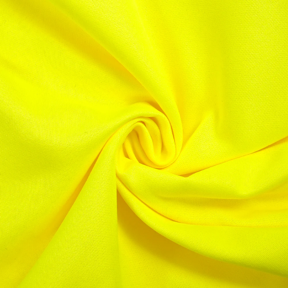 Jersey de polyester envers polaire jaune fluo - Image 2